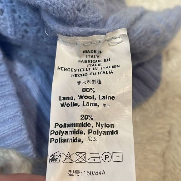 Brandy Melville- Made in Italy Wool Cropped Sweater Vest Pastel Purple Blue- S - Picture 6 of 6